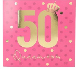 Musikkarte zum 50.Geburtstag, pink