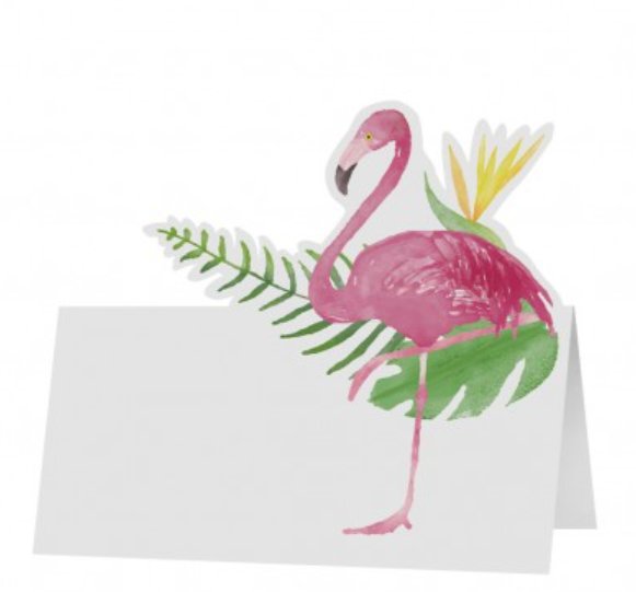 Tischkarten Flamingo, 6 Stck