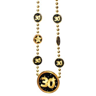 Halskette 30, schwarz/gold