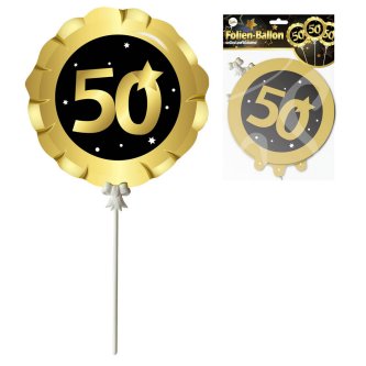 Ballon 50, 3-tlg., schwarz/gold