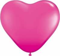 Herzballons: 50 x Luftballons, 50 cm, pink