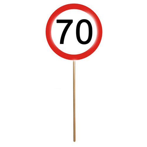Verkehrschild Stecker mit Zahl 70