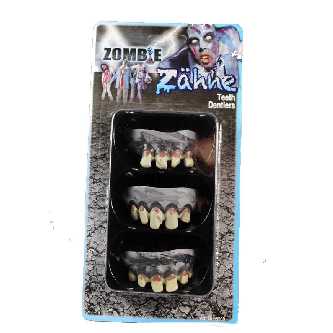 Zombie Horror Zhne im 3er Pack