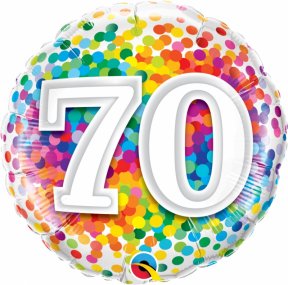 Happy Birthday Folienballon Confetti, 70