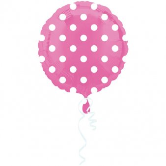 Folienballon Dots gepunktet rosa