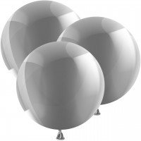 1 Luftballon XL -  80cm - Metallic SILBER