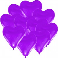 100 Herzballons -  15cm - Lila
