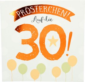 Happy Music Klappkarte zum 30. Geburtstag