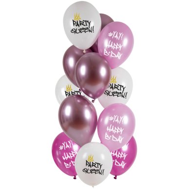 Luftballons Party Queen, 12 Stck