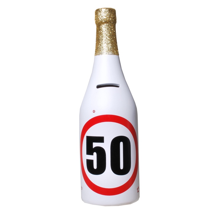 Spar-Flasche Zahl 50 Verkehrsschild