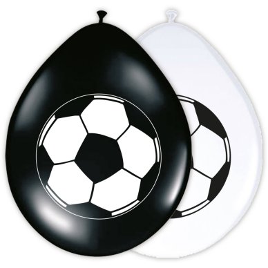 Ballon mit Fuball 30 cm - 8 Stck