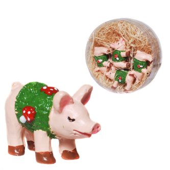 Mini-Schwein mit Glckspullover, 4-tlg