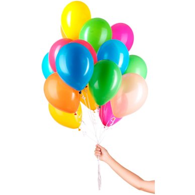 Luftballons bunt - 30 Stck mit Schnur