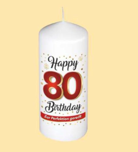 Kerze zum 80.Geburtstag