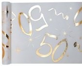 Tischlufer 50. Geburtstag, gold