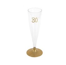 Sektglas zum 30. Geburtstag, gold