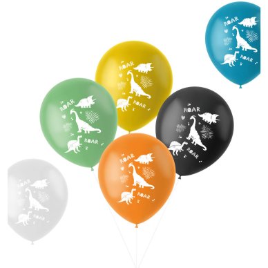 Luftballons Dinosaurier, 6 Stck