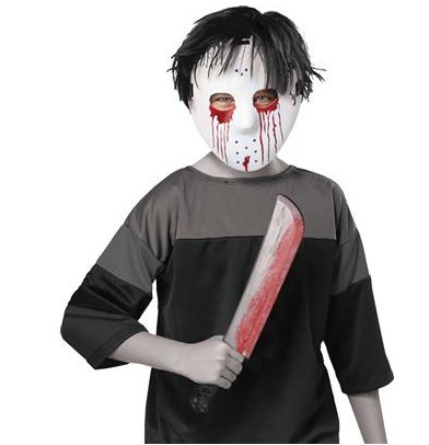 Maske Jason mit Messer