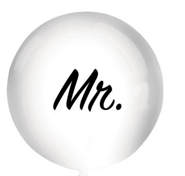 Riesenballon 90 cm - Mr. - 2 Stck