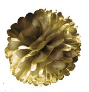 Pompons GOLD, 30 cm - 2 Stck