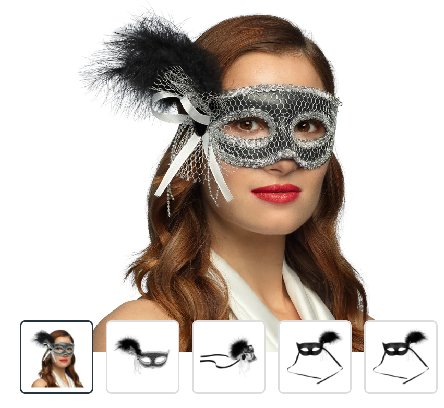 Augenmaske Venedig Flapper