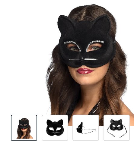 Maske Schwarze Katze