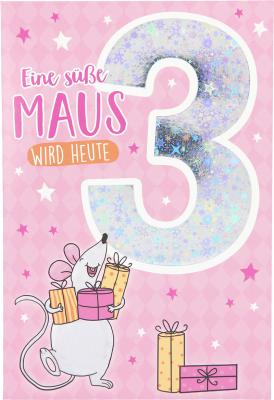 Geburtstagskarte mit Musik zum 3. Geburtstag