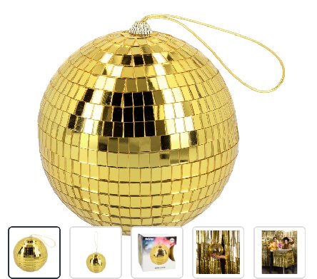 Discokugel gold (15 cm)