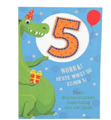 Karte zum 5.Geburtstag - Jungen