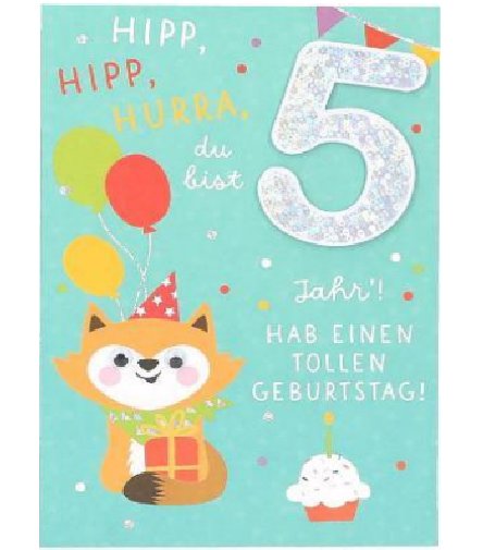 Karte zum 5.Geburtstag
