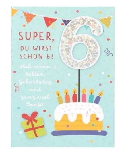 Karte zum 6.Geburtstag