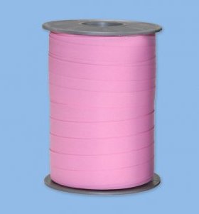 Ringelband - Kruselband, matt rosa, 200m