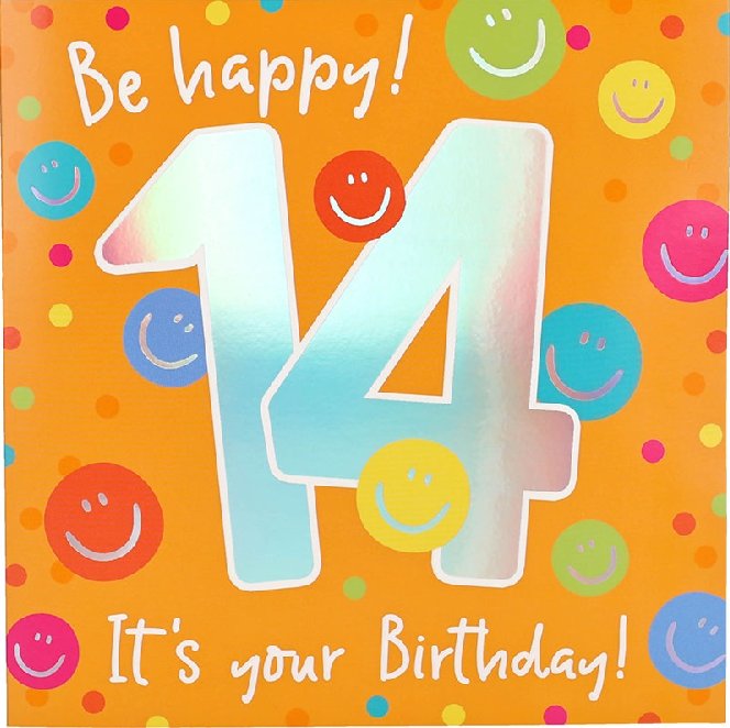Musikkarte zum 14.Geburtstag