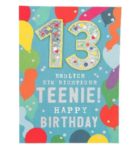 Karte zum 13.Geburtstag