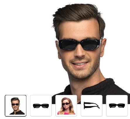 Partybrille Techno schwarz