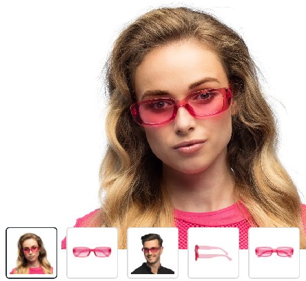 Partybrille Techno pink