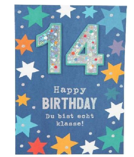 Karte zum 14.Geburtstag