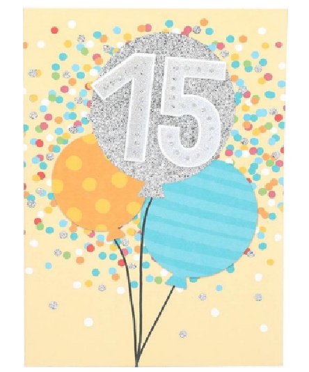 Karte zum 15.Geburtstag