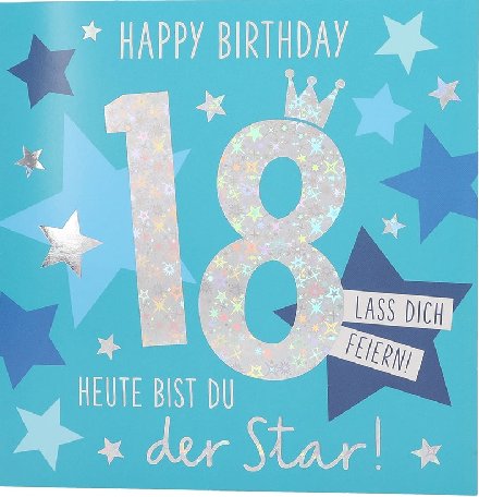 Musikkarte zum 18.Geburtstag