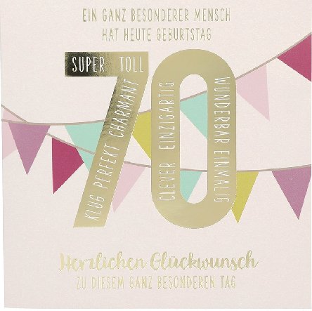 Musikkarte zum 70.Geburtstag