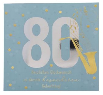 Musikkarte zum 80.Geburtstag
