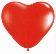 Herzluftballons - 10 Stück je 35cm, rot