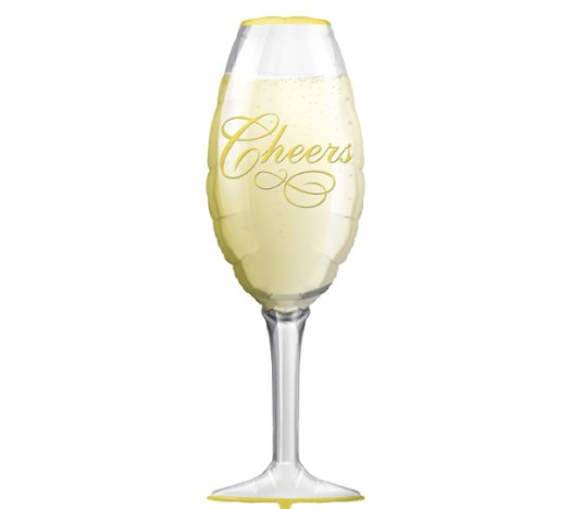 Ballon XXL - Champagner Glas, 97 cm