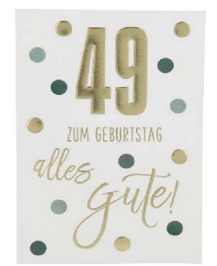 Karte zum 49.Geburtstag