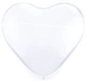 Herzballon, weiß - 100 Stück