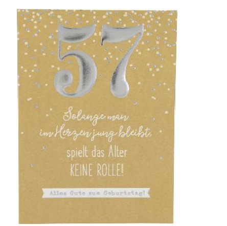 Karte zum 57.Geburtstag