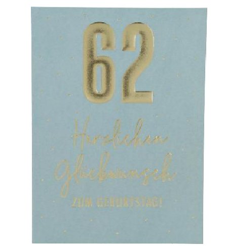 Karte zum 62.Geburtstag
