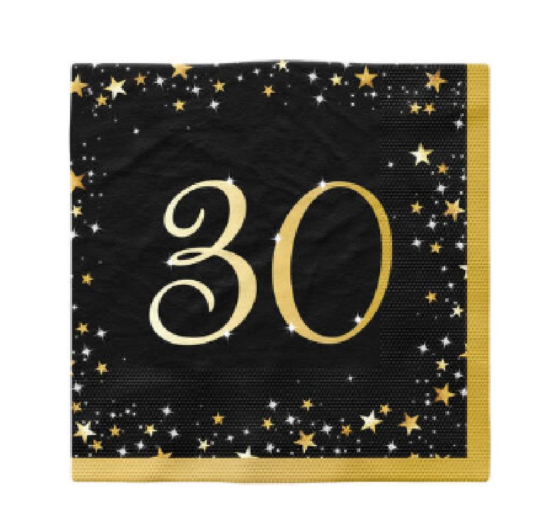 Servietten zum 30.Geburtstag Starlight