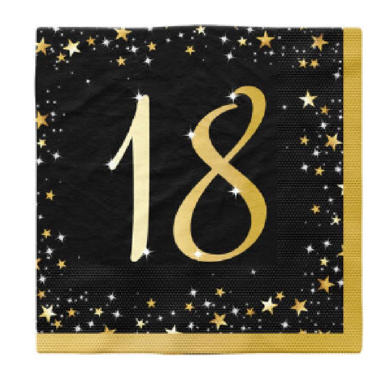 Servietten zum 18.Geburtstag Starlight