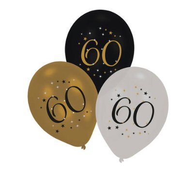Luftballons zum 60.Geburtstag STARLIGHT